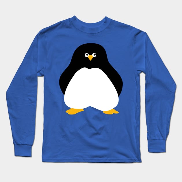 Timid Penguin Long Sleeve T-Shirt by MelissaJBarrett